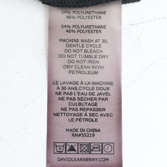 David Lerner Stretch Pants Women's Small Black Faux Leather - Picture 9 of 12